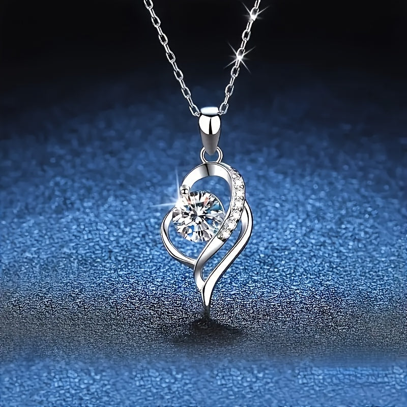 Elegant And Versatile Daily Wedding Party Banquet Jewelry, Birthday Anniversary Gift With Gift Box, 925 Sterling Silver 0.5 Carat Morganite Delicate Necklace