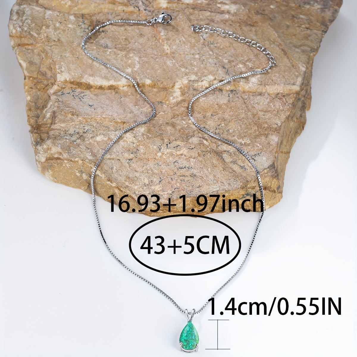 Mystic Blue Green Purple Fire Opal Necklace Water Drop Stone Pendant Clavicle Necklaces For Women Silvery Wedding Banquet Party Light Luxury Elegant Women's Jewelry