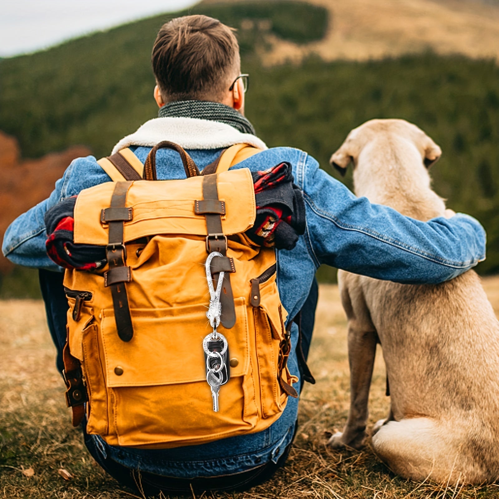 1pc Crystal Bling Car Keychain For Women, Glitter Rhinestone Keychain Ring Strap Keychain Accessories Car Key Decorations, Ideal Choice For Gifts