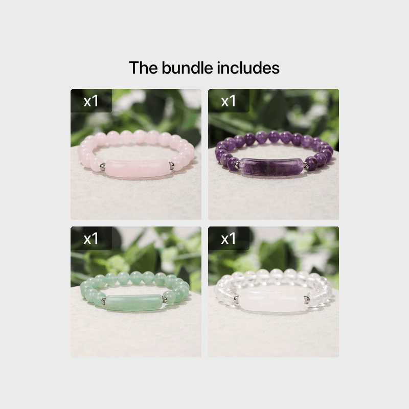 1pc Natural Semi-Precious Stone Rectangular Body Energy Yoga Bracelet, Father's Day Gift