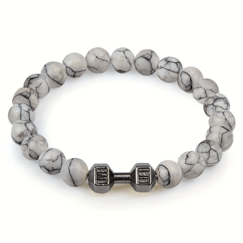 1pc High-Quality 8mm Natural Tiger Stone Beaded Unisex Sports Bracelet - Strong and Elegant Jewelry Gift for Men and Women