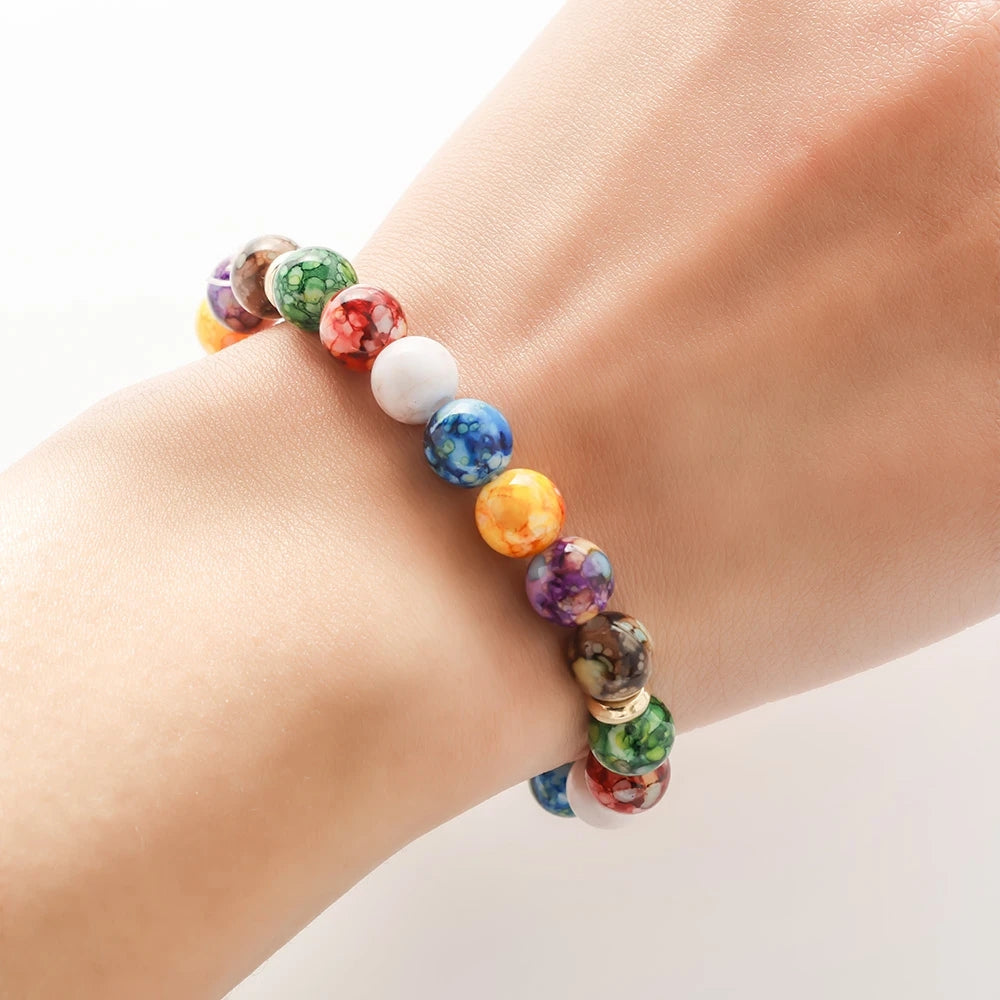 7 Chakra Stone Bracelet Yoga Balance Energy Beads Volcanic Stone Bracelet Jewelry Bangle For Men Women