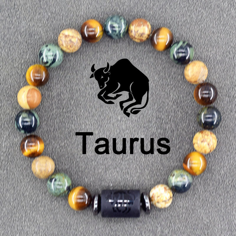 1pc Unique Zodiac Sign Link Bracelet for Men and Women - Adjustable Cancer, Virgo, Leo, Libra Bangle Jewelry for Friendship, Father's Day, and Birthday Gifts - Personalized Astrology Accessories