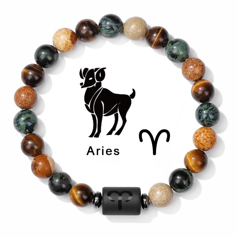 1pc Unique Zodiac Sign Link Bracelet for Men and Women - Adjustable Cancer, Virgo, Leo, Libra Bangle Jewelry for Friendship, Father's Day, and Birthday Gifts - Personalized Astrology Accessories
