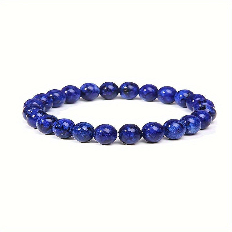 1pc Obsidian Volcano Bracelet for Couples, Men & Women, Tiger Eye Beads, Hand Jewelry, Student Gift