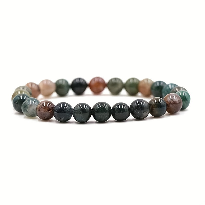 1pc Obsidian Volcano Bracelet for Couples, Men & Women, Tiger Eye Beads, Hand Jewelry, Student Gift
