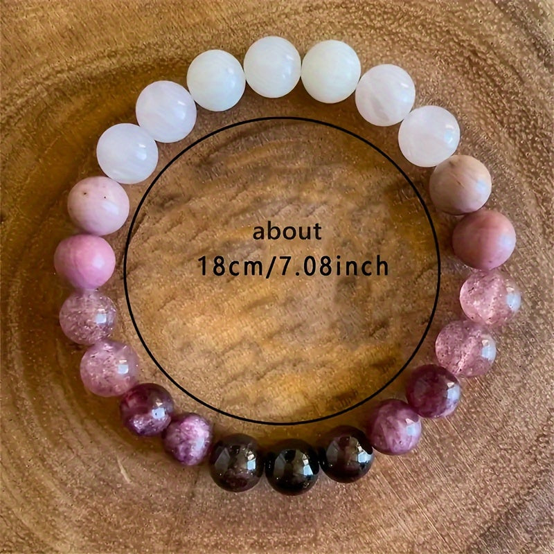 4 Pcs Elegant Bohemian Beaded Bracelet - Natural Citrine, Malachite, Rose Quartz, Moonstone, Tiger Eye, and Vermillion Stones for Wealth, Protection, and Vitality - Suitable for Banquet Party, Daily Wear, and Gift for Her