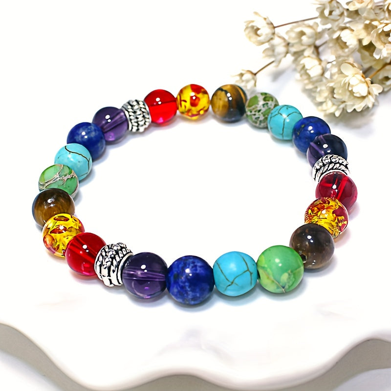 1pc Stone Bracelet, Beads Volcanic Turquoise Bracelet, Jewelry Gift Party Jewelry