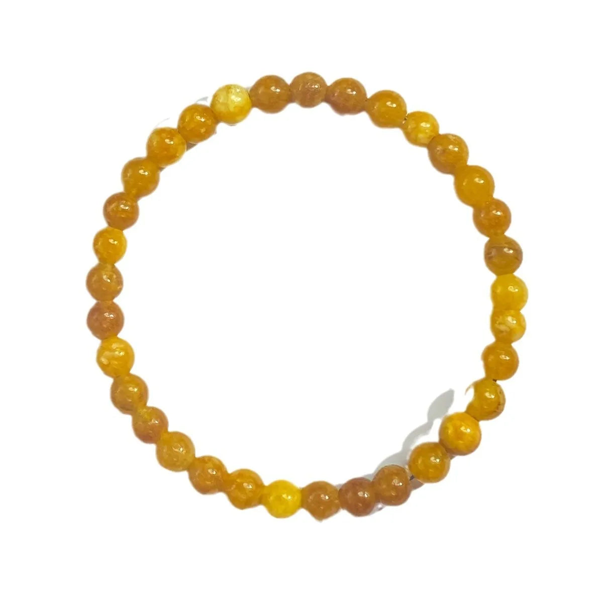 1pc/6mm Yellow Aventurine Bracelet Attracts Wealth, Prosperity and Abundance Jewelry Gift [Natural Stone Color Random]