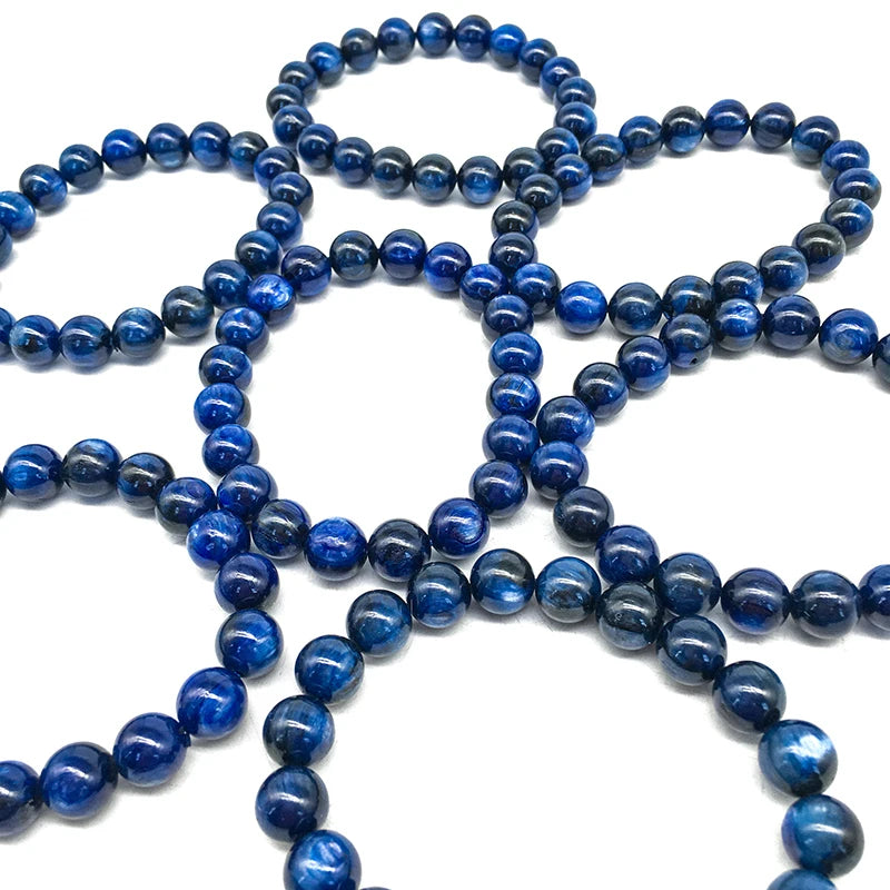 Wholesale Natural Stone 8mm 10mm Kyanite Bracelet Blue Kyanite Crystal Bracelet for Gift