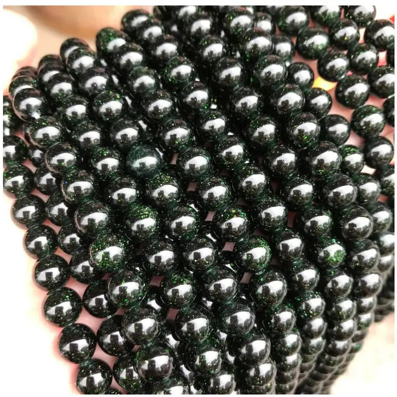 A++ Natural Golden Sandstone & Blue Sandstone & Green Sandstone Loose Beads for Jewelry Making Bracelet Wholesale DIY Accessori