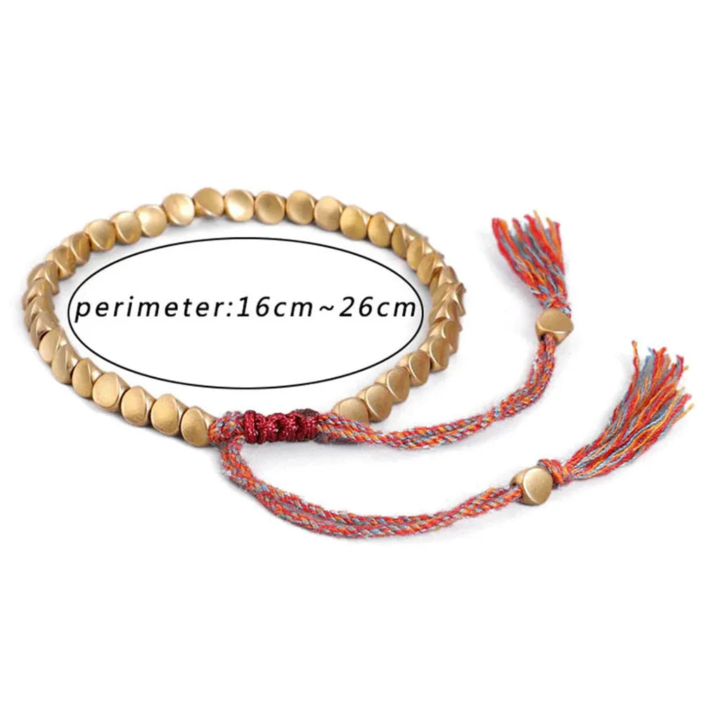 Buddha Tibetan Copper Beads Healing Luck Bracelet Wealth and Prosperity Abundance Money Bracelet-Good Luck Meditation Grounding