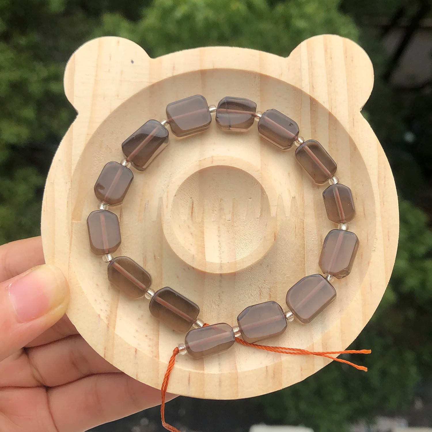 Natural Smoky Quartz Beads Rectangle Brown Crystal Loose Spacer Bead For Jewelry Making Bracelet Necklace Accessories 12x8.5mm