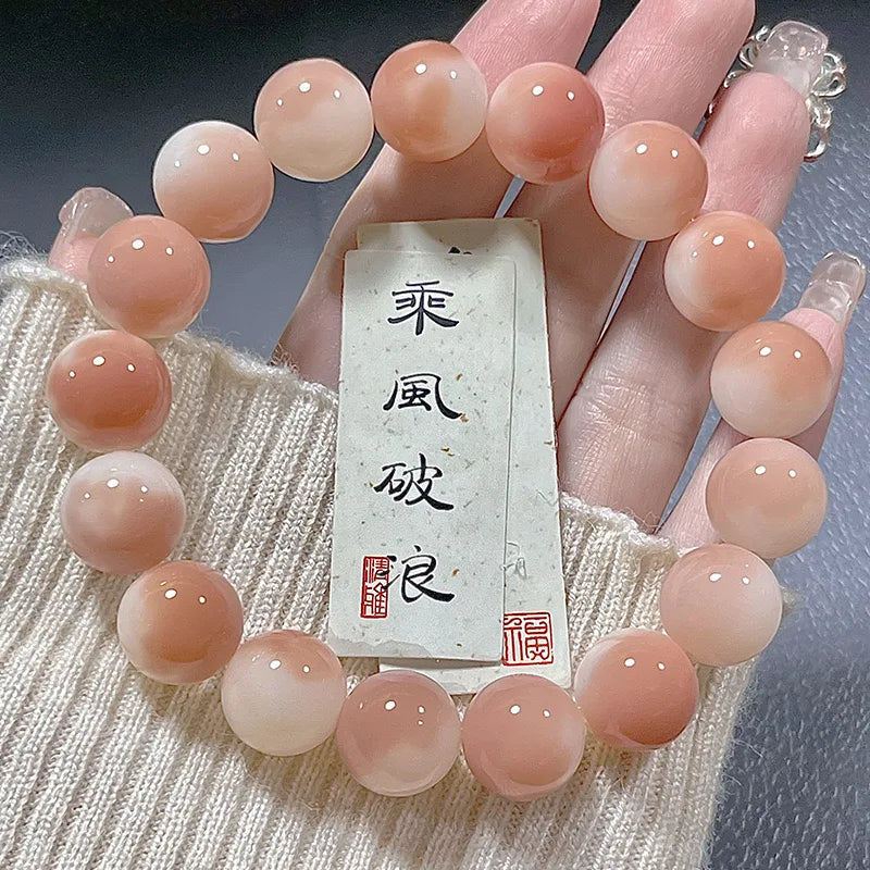 Natural Bodhi Root Bracelet with Round Beads, Buddha Beads, Recitation Beads, Cultural and Amusement Bracelets