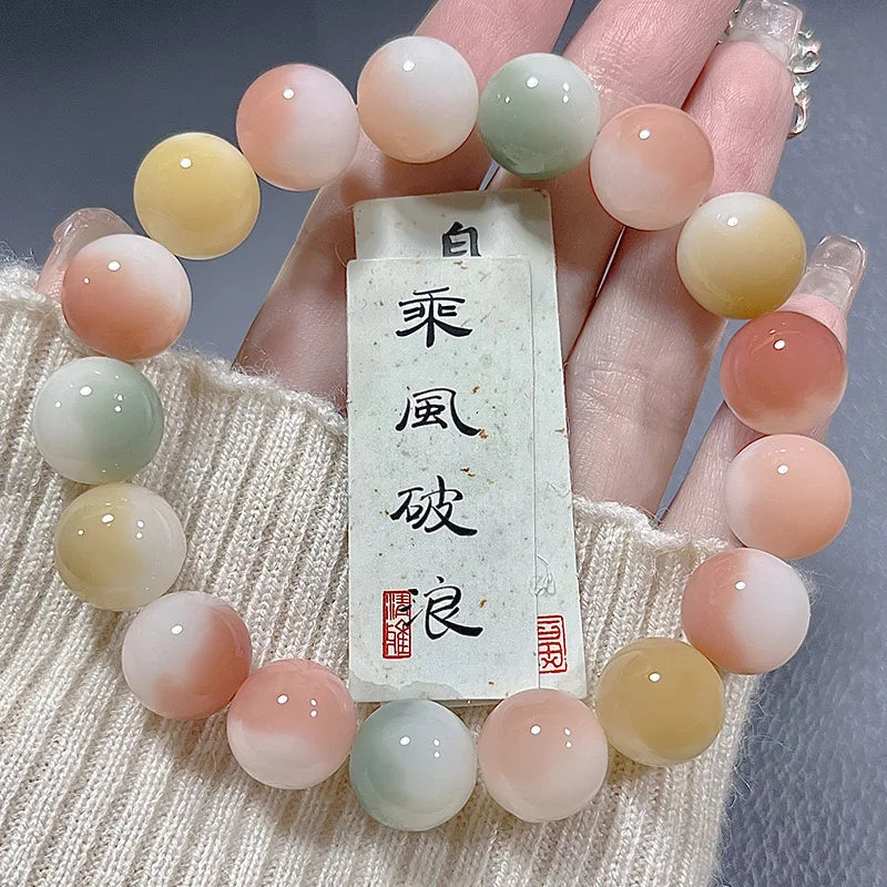 Natural Bodhi Root Bracelet with Round Beads, Buddha Beads, Recitation Beads, Cultural and Amusement Bracelets