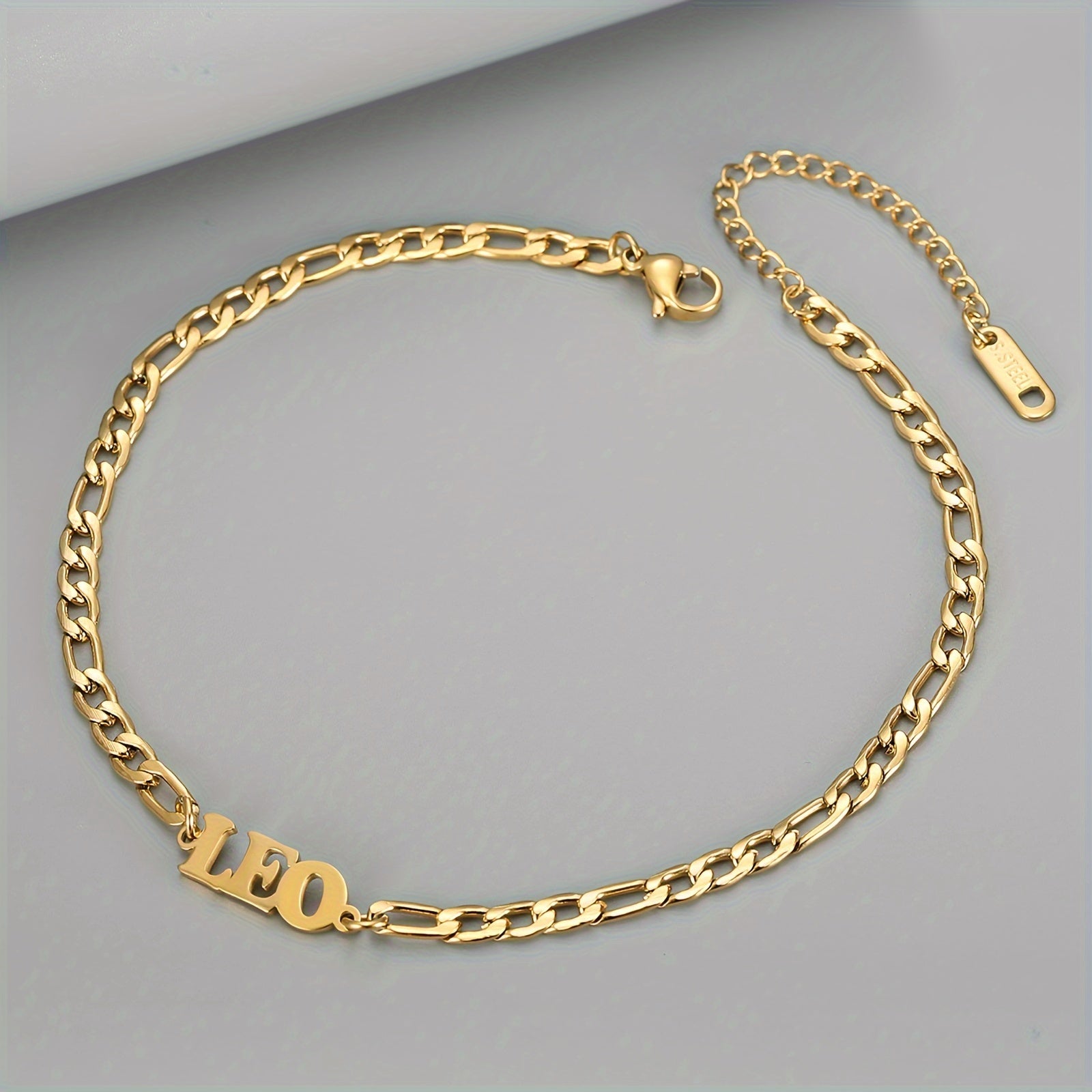 Twelve Zodiac Constellations Delicate Chain Anklet - Stainless Steel Hypoallergenic Ankle Bracelet with Personalized Birthday Zodiac Sign Meaning - Unique Gift for Her or Him