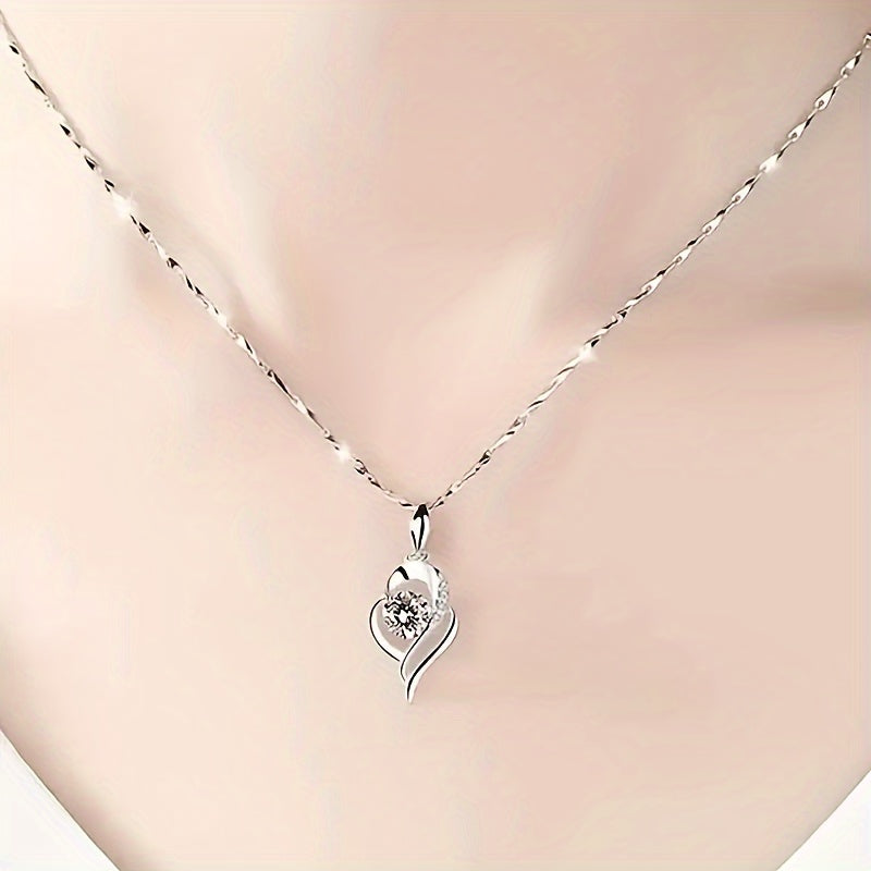 Elegant And Versatile Daily Wedding Party Banquet Jewelry, Birthday Anniversary Gift With Gift Box, 925 Sterling Silver 0.5 Carat Morganite Delicate Necklace
