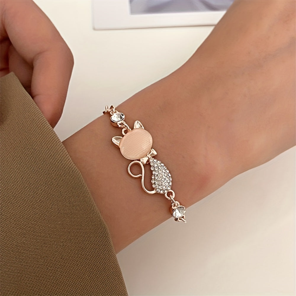 Exquisite Cat Eye Stone Cat Bracelet Bestie Bangle Bracelet Birthday Gift