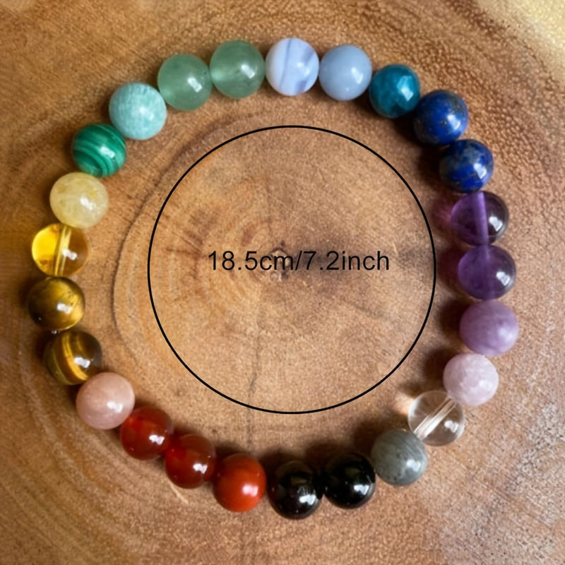 4 Pcs Elegant Bohemian Beaded Bracelet - Natural Citrine, Malachite, Rose Quartz, Moonstone, Tiger Eye, and Vermillion Stones for Wealth, Protection, and Vitality - Suitable for Banquet Party, Daily Wear, and Gift for Her